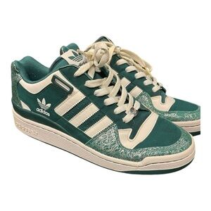👟‎ Adidas Forum Low CL Men’s Sneakers | Green & White | Size 9